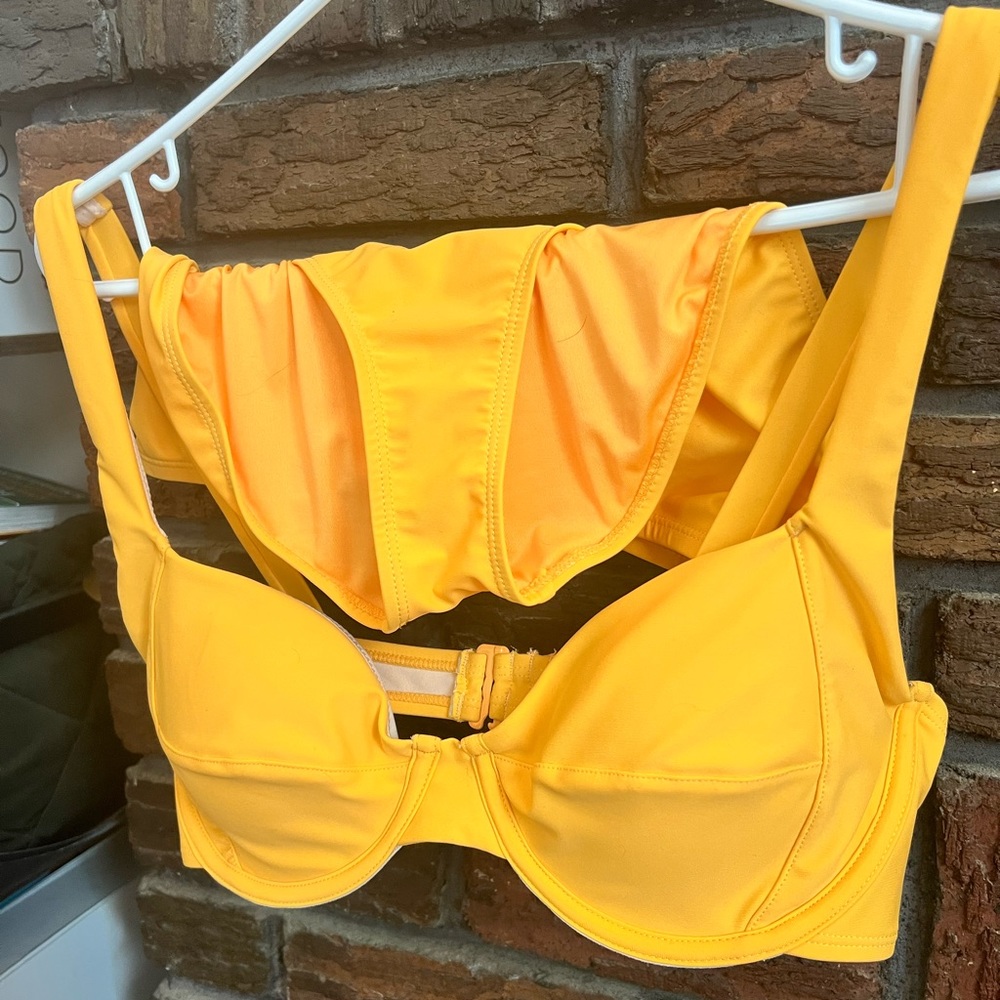 NWOT Beautiful Joe Fresh Vibrant Yellow Bikini Set Size L